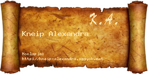 Kneip Alexandra névjegykártya